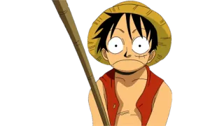 🙁 Monkey D. Luffy One Piece 애니메이션, 원피스, 몽키 D. 루피, 만화, 밀짚모자, 해적 telegram sticker