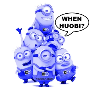 🏌 Minions WHEN HUOBI? minions, huobi, cartoon, crypto, meme telegram sticker