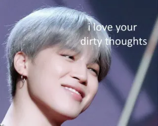 🌚 Jimin i love your dirty thoughts Jimin, K-Pop, BTS, schmutzige Gedanken, Meme, Promi whatsapp sticker