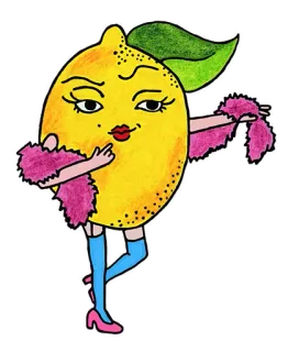 😏 zitrone, frucht, cartoon, lustig, charakter telegram sticker