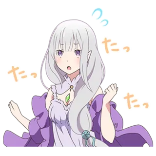🏃‍♀️ Emilia Re:Zero − Starting Life in Another World たっ Anime, Emilia, Re:Zero, Kawaii, Imut telegram sticker