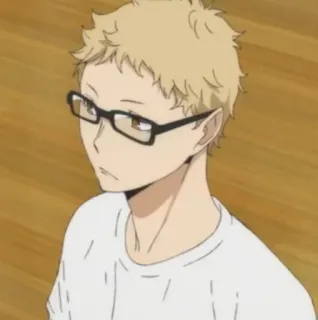 ✨ Kei Tsukishima Haikyu!! anime, haikyuu, kei tsukishima, tsukishima, volleyball telegram sticker