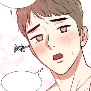 😍 Ahh~ ผู้ชาย, ความรัก, ตาเป็นรูปหัวใจ, เขิน, อนิเมะ telegram sticker