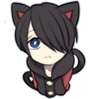 😶 Аниме, Кэтбой, Стикер, Милый, Мультфильм, Манга, Нэко whatsapp sticker