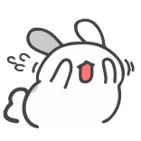 ❌ うさぎ, バニー, かわいい, 動物, アニメ, ハッピー telegram sticker