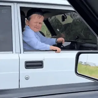 🎈 Hasbulla Magomedov Hasbulla, Meme, Russian, Driver, Car telegram sticker