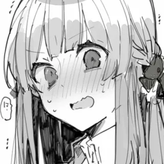 😳 に Anime, Dziewczyna, Słodkie, Manga, Rumieniec, Zawstydzona telegram sticker