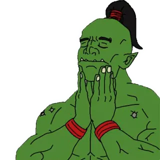 😌 орк, фэнтези, монстр, воин, зеленая кожа telegram sticker
