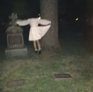 🌟 cemetery, ghost, graveyard, spooky, horror, creepy, night, supernatural telegram sticker