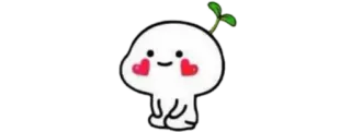 🍚 fofo, adesivo, personagem, kawaii, planta, coração whatsapp sticker