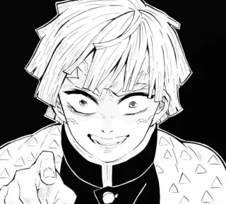 🌟 Zenitsu Agatsuma Demon Slayer Anime, Demon Slayer, Zenitsu, Manga, Charakter telegram sticker