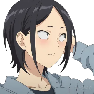 😅 Anime, Mangá, Desenho animado, Retrato, Mulher telegram sticker