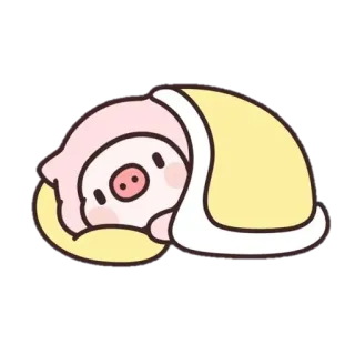😴 豚, かわいい, 睡眠, 漫画, 動物, ステッカー telegram sticker