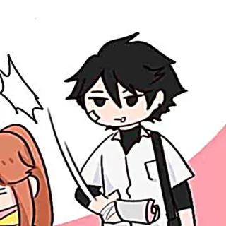 🐈‍⬛️ Anime, Cartoon, Personage, Gewond, Mitella, Verband telegram sticker