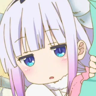 🕸 Kanna Kamui Miss Kobayashi's Dragon Maid Anime, Naga, Lucu, Kanna, Kamui whatsapp sticker