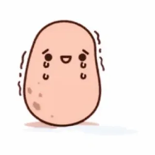 💭 aardappel, schattig, kawaii, vrolijk, cartoon, eten whatsapp sticker