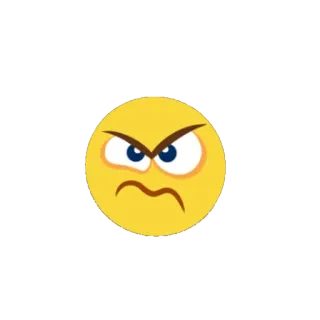 😡 emoji, enojado, furioso, molesto, dibujos animados, cara whatsapp sticker