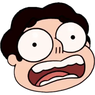 😧 Steven Universe 만화, 스티븐 유니버스, 충격, 웃긴 telegram sticker