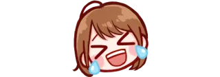 🤣 płacz, emoji, śmiech, anime telegram sticker