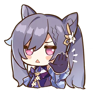 🌸 Keqing Genshin Impact anime, genshin impact, keqing, video game, cute, chibi telegram sticker