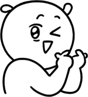 😘 carino, kawaii, cartone animato, personaggio, illustrazione, adesivo telegram sticker