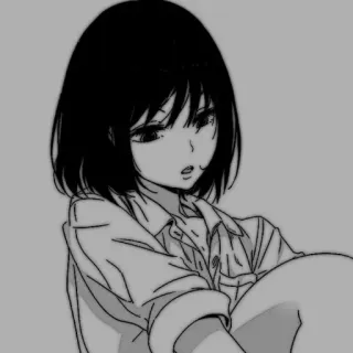 ⌨️ 动漫, 漫画, 女孩, 卡通, 肖像, 插画 telegram sticker