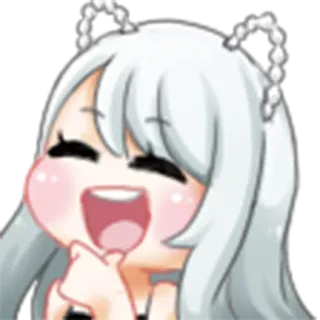 😂 Anime, Kawaii, Fofo, Desenho animado, Menina, Feliz, Mangá telegram sticker