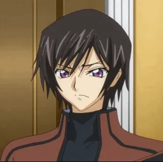 🥀 Lelouch Lamperouge Code Geass 애니메이션, 를르슈, 코드 기아스, 캐릭터, 진지한 telegram sticker