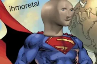 👽 ihmoretal Meme, Super-héros, Stonks, Superman whatsapp sticker