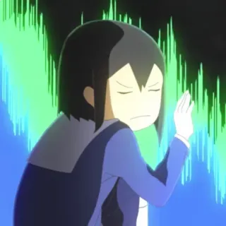 🎶 Anime, Garota, Fofo, Expressão, Personagem telegram sticker