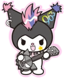 🎸 Kuromi Kuromi, Sanrio, Personagem, Anime, Desenho animado telegram sticker