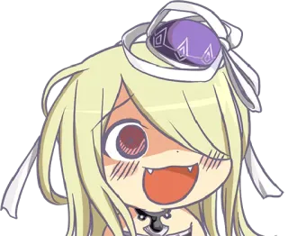 😃 anime, manga, cartoon, chibi, funny, cute, expression, blonde, kawaii telegram sticker