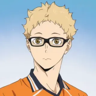 ✨ Kei Tsukishima Haikyuu!! anime, character, glasses, tsukishima, kei, haikyuu telegram sticker