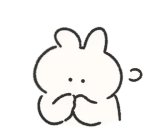 🍰 dễ thương, thỏ, động vật, nhãn dán, hoạt hình, trắng telegram sticker