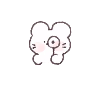 🦟 стикер, милый, персонаж, мультфильм, каваий, мышь, животное telegram sticker