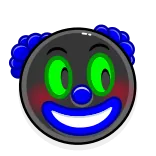 🤡 payaso, emoji, cara, siniestro, aterrador, dibujos animados telegram sticker