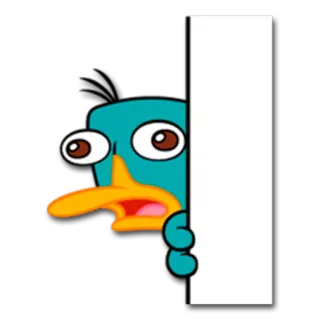 😨 Perry the Platypus Phineas and Ferb Perry l'ornitorinco, Phineas e Ferb, Cartone animato, Ornitorinco, Animazione telegram sticker