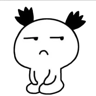 😒 cartoon, sticker, cute, character, funny telegram sticker