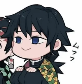 🙂 Giyu Tomioka Demon Slayer ツン 动漫, 鬼灭之刃, 富冈义勇, Q版, 漫画 whatsapp sticker