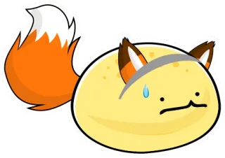 😐 vos, dier, blob, schattig, cartoon, harig telegram sticker