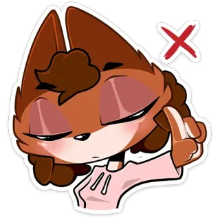🙅‍♂️ kartun, karakter, stiker, imut, tolak, negatif, marah telegram sticker