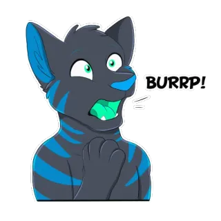 🗣 BURRP! 고양이, 트림, 동물, 만화, 스티커, 표정, 귀여운 whatsapp sticker