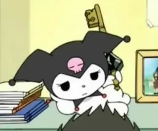 🖤 Kuromi Kuromi, Anime, Desenho animado, Personagem, Kawaii, Fofo whatsapp sticker