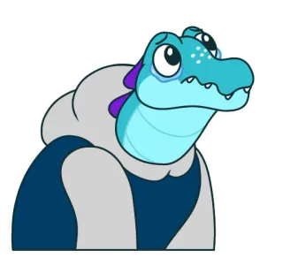 😥 Dessin animé, Crocodile, Pleurs, Triste, Animal, Reptile whatsapp sticker