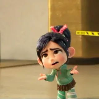 🦋 Vanellope von Schweetz Wreck-It Ralph cartoon, disney, wreck-it ralph, vanellope, character, movie whatsapp sticker