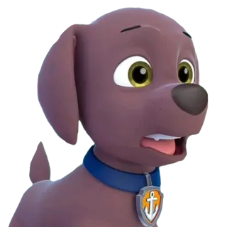 😲 Zuma Paw Patrol anjing, anak anjing, kartun, Nickelodeon, Zuma, Paw Patrol telegram sticker