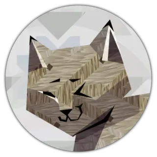 😶 cat, geometric, animal, sticker, abstract telegram sticker