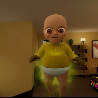 🦨 The Baby in Yellow jogo de terror, assustador, video game, bebê, amarelo, sobrenatural telegram sticker