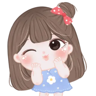 🎀 cartoon, girl, cute, kawaii, character, drawing telegram sticker