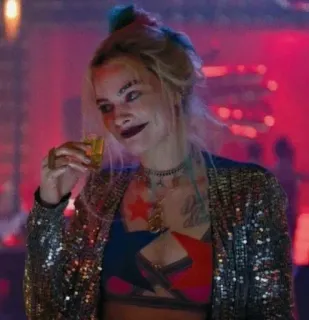💎 Harley Quinn Birds of Prey Harley Quinn, Birds of Prey, Margot Robbie, DC Comics, Superhero, Movie Character, Anti-Hero telegram sticker